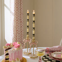 Cargar imagen en el visor de la galería, Black Bow Dinner Candles, Set of 2