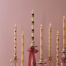 Cargar imagen en el visor de la galería, Black Bow Dinner Candles, Set of 2