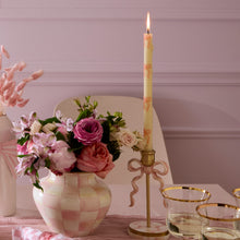 Cargar imagen en el visor de la galería, Pink Bow Dinner Candles, Set of 2
