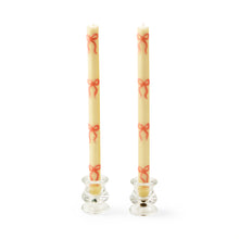 Cargar imagen en el visor de la galería, Pink Bow Dinner Candles, Set of 2