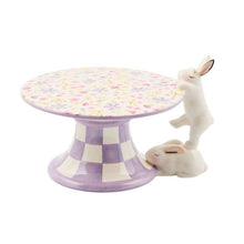 Cargar imagen en el visor de la galería, Posie Patch Mini Bunny Ceramic Pedestal Platter