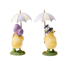 Cargar imagen en el visor de la galería, Pansy Party Umbrella Chicks, Set of 2