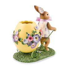 Cargar imagen en el visor de la galería, Pansy Party Bunny and Cart Centerpiece