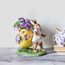 Cargar imagen en el visor de la galería, Pansy Party Bunny and Cart Centerpiece