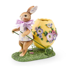 Cargar imagen en el visor de la galería, Pansy Party Bunny and Cart Centerpiece