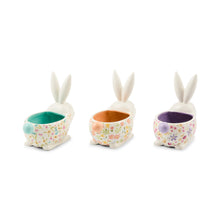 Cargar imagen en el visor de la galería, Posie Patch Ceramic Rabbit Candy Dishes, Set of 3