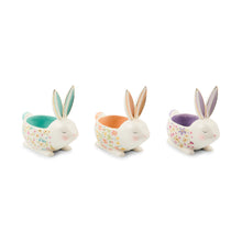 Cargar imagen en el visor de la galería, Posie Patch Ceramic Rabbit Candy Dishes, Set of 3