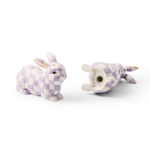 Cargar imagen en el visor de la galería, Violet Check Bunny Salt and Pepper Set