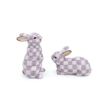 Cargar imagen en el visor de la galería, Violet Check Bunny Salt and Pepper Set