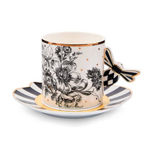 Cargar imagen en el visor de la galería, Bee Toile Mug &amp; Saucer Set