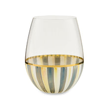 Cargar imagen en el visor de la galería, Sterling Stripe Stemless Wine Glass