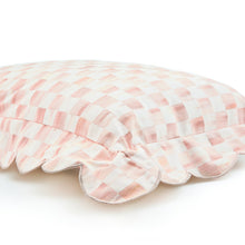 Cargar imagen en el visor de la galería, Rosy Check Reversible Scalloped Lumbar Throw Pillow