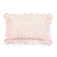 Cargar imagen en el visor de la galería, Rosy Check Reversible Scalloped Lumbar Throw Pillow