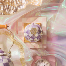 Cargar imagen en el visor de la galería, Violet Check Lidded Sugar Bowl