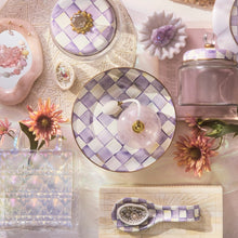Cargar imagen en el visor de la galería, Violet Check Dinner Plate