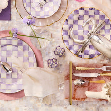 Cargar imagen en el visor de la galería, Violet Check Salt &amp; Pepper Shakers