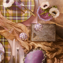 Cargar imagen en el visor de la galería, Violet Check Salt &amp; Pepper Shakers