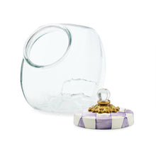 Cargar imagen en el visor de la galería, Cookie Jar with Violet Check Lid