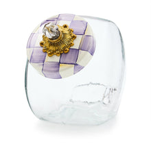 Cargar imagen en el visor de la galería, Cookie Jar with Violet Check Lid