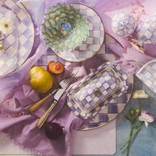 Cargar imagen en el visor de la galería, Violet Check Round Tray