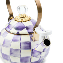 Cargar imagen en el visor de la galería, Violet Check Whistling Tea Kettle