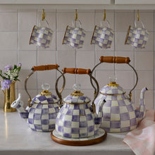 Cargar imagen en el visor de la galería, Violet Check Whistling Tea Kettle