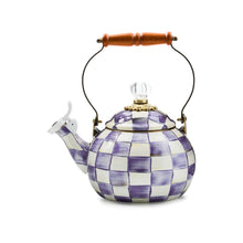 Cargar imagen en el visor de la galería, Violet Check Whistling Tea Kettle
