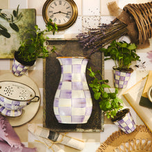 Cargar imagen en el visor de la galería, Violet Check Herb Pots, Set of 3