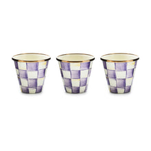 Cargar imagen en el visor de la galería, Violet Check Herb Pots, Set of 3