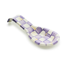 Cargar imagen en el visor de la galería, Violet Check Spoon Rest
