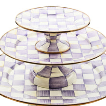 Cargar imagen en el visor de la galería, Violet Check Mini Pedestal Platter