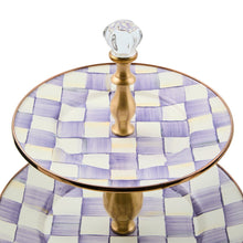 Cargar imagen en el visor de la galería, Violet Check Two Tier Sweet Stand