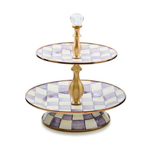 Cargar imagen en el visor de la galería, Violet Check Two Tier Sweet Stand