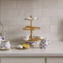 Cargar imagen en el visor de la galería, Violet Check Three Tier Sweet Stand