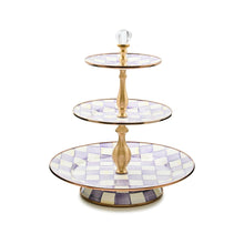 Cargar imagen en el visor de la galería, Violet Check Three Tier Sweet Stand