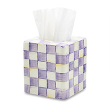 Cargar imagen en el visor de la galería, Violet Check Boutique Tissue Box Cover