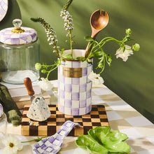 Cargar imagen en el visor de la galería, Violet Check Utensil Holder