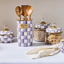 Cargar imagen en el visor de la galería, Violet Check Utensil Holder
