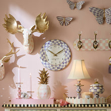 Cargar imagen en el visor de la galería, Violet Check Wall Clock