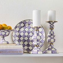 Cargar imagen en el visor de la galería, Violet Check Medium Pillar Candlestick
