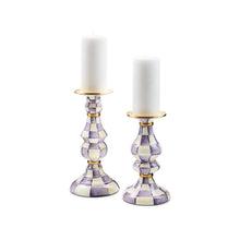 Cargar imagen en el visor de la galería, Violet Check Medium Pillar Candlestick