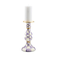 Cargar imagen en el visor de la galería, Violet Check Large Pillar Candlestick
