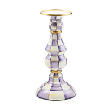 Cargar imagen en el visor de la galería, Violet Check Large Pillar Candlestick