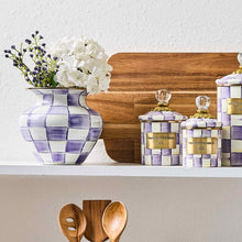 Cargar imagen en el visor de la galería, Violet Check Large Vase