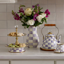 Cargar imagen en el visor de la galería, Violet Check Tall Vase