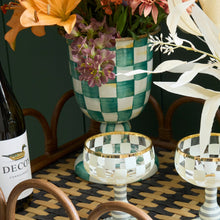 Cargar imagen en el visor de la galería, Emerald Check Pedestal Vase