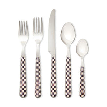 Cargar imagen en el visor de la galería, Courtly Check Bistro Flatware 5 Piece Place Setting