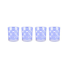 Cargar imagen en el visor de la galería, Blue Check Acrylic Tumblers, Set of 4