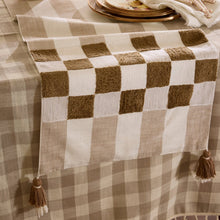 Cargar imagen en el visor de la galería, Flax Checks and Stripes Table Runner