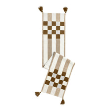Cargar imagen en el visor de la galería, Flax Checks and Stripes Table Runner